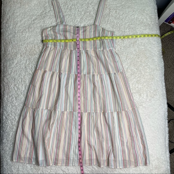 Madewell Rainbow Striped Midi-Dress with buttons - Picture 8 of 12